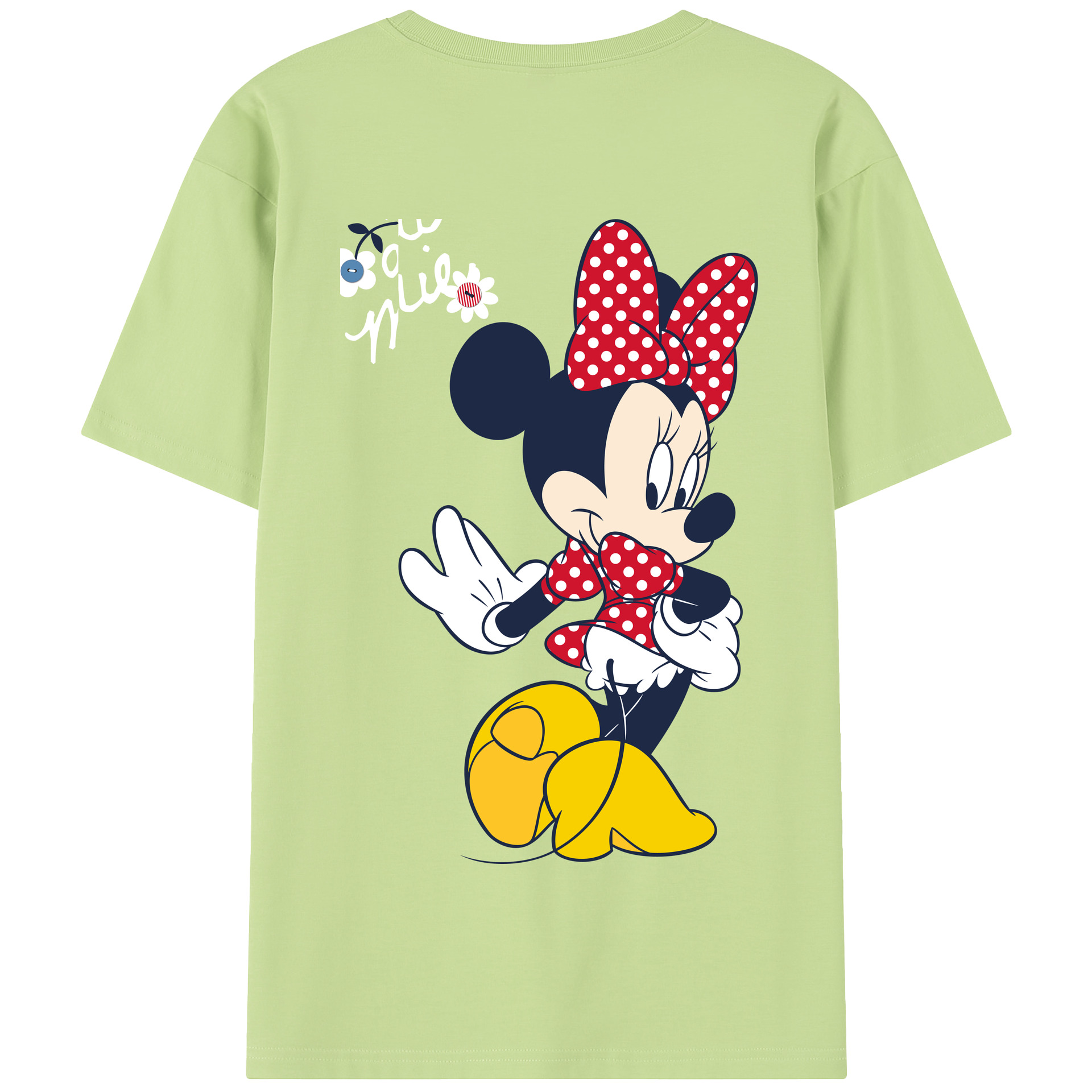 （画像用） ミッキーマウス Mickey Mouse 綿100％半袖Tシャツ（背面プリント）